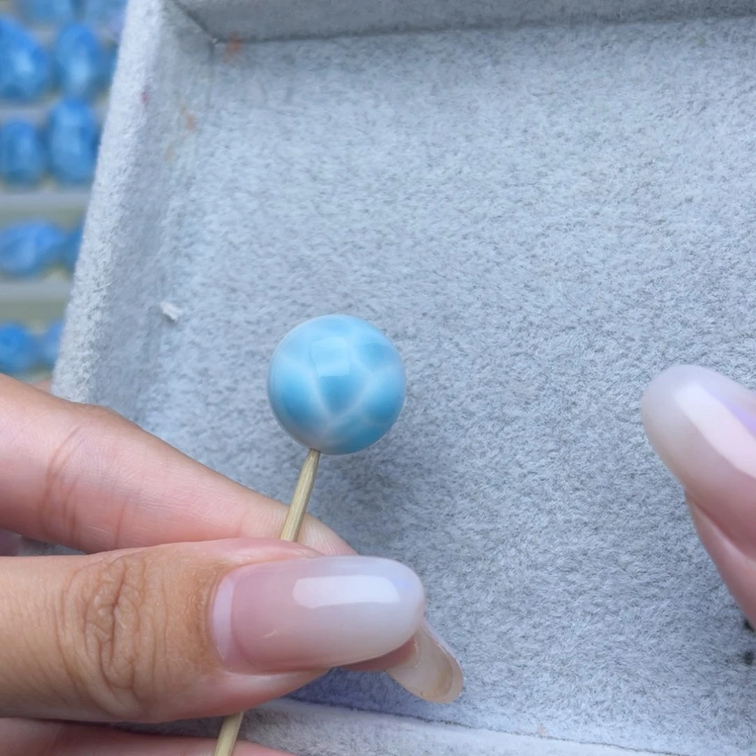 未镶嵌针钠钙石（海纹石）珠宝半成品单珠16（70）