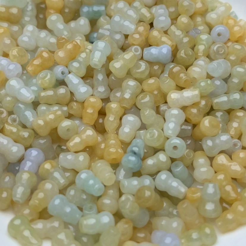 【闪购商品】翡翠手链未镶嵌卡5x7.4多宝葫芦50颗