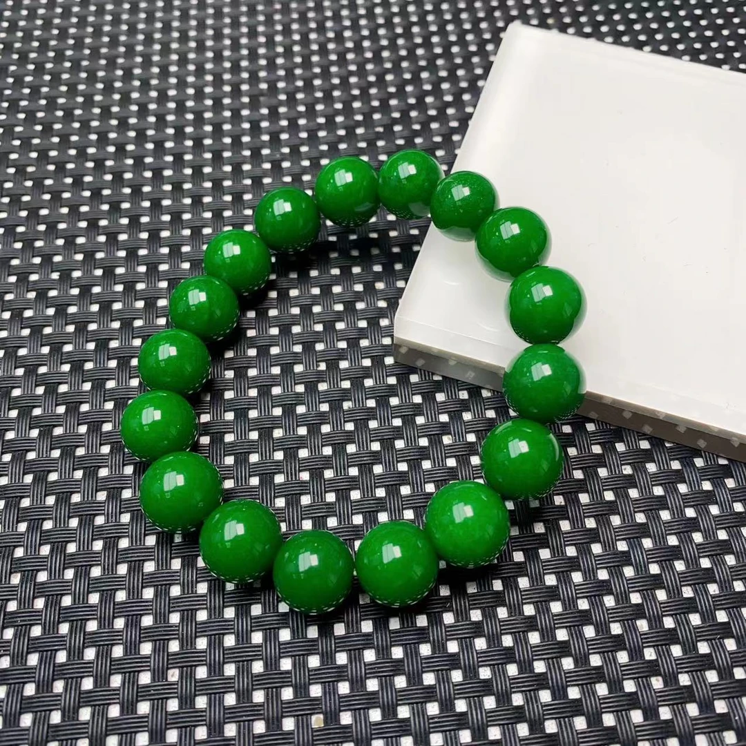 [聚小石]A1179蜡绿色系手链12M