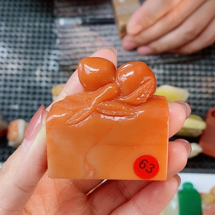 寿山石【****针现场直播手工