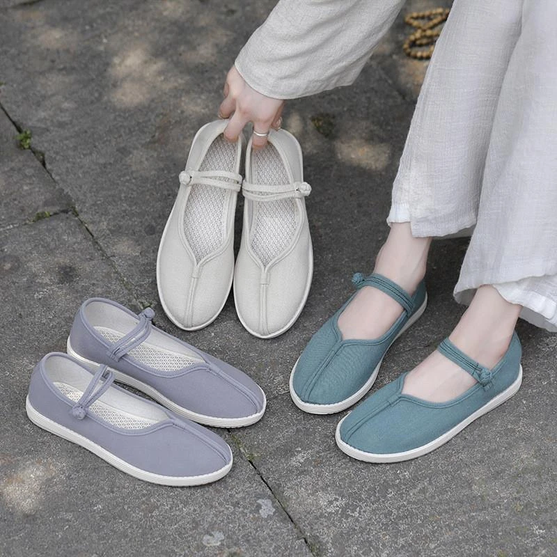 太极鞋女款武术训练专用鞋练功鞋道士鞋八段锦功夫太极拳鞋布鞋