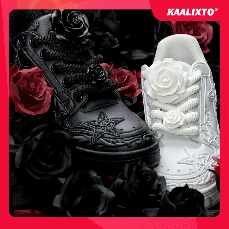 【联名款】Kaalixto&LOVEMELATER联名浮雕玫瑰情侣星星鞋经典