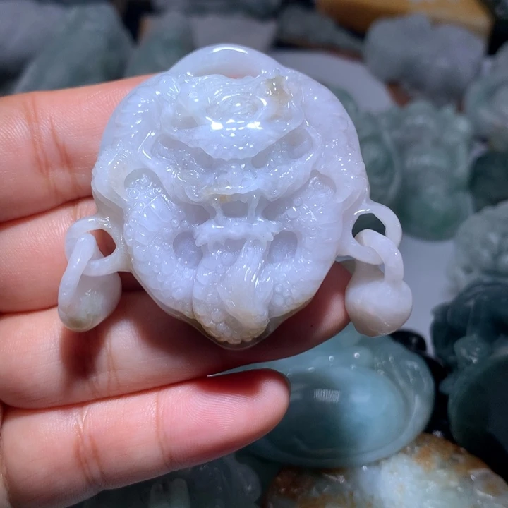 翡翠未镶嵌颈饰保真天然A货翡翠
