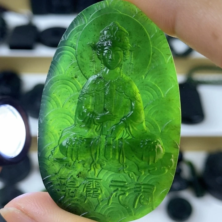 蛇纹石玉未镶嵌吊坠(不含链)