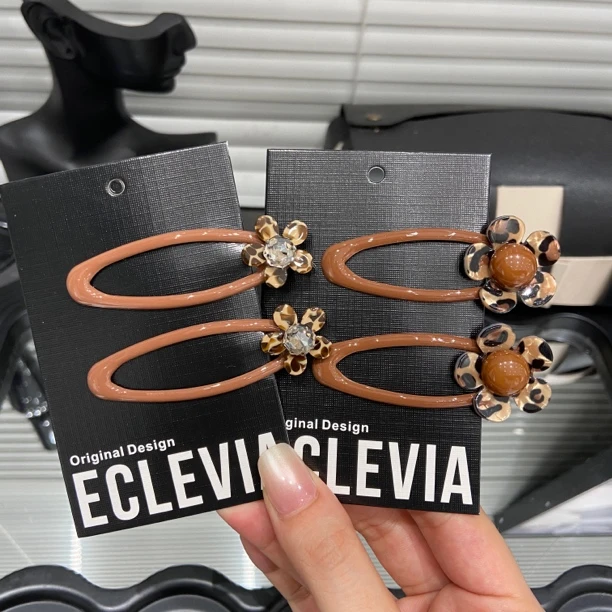 E4935 韩系花朵bb夹一对装侧边夹高端前额碎发刘海夹高级感发卡女