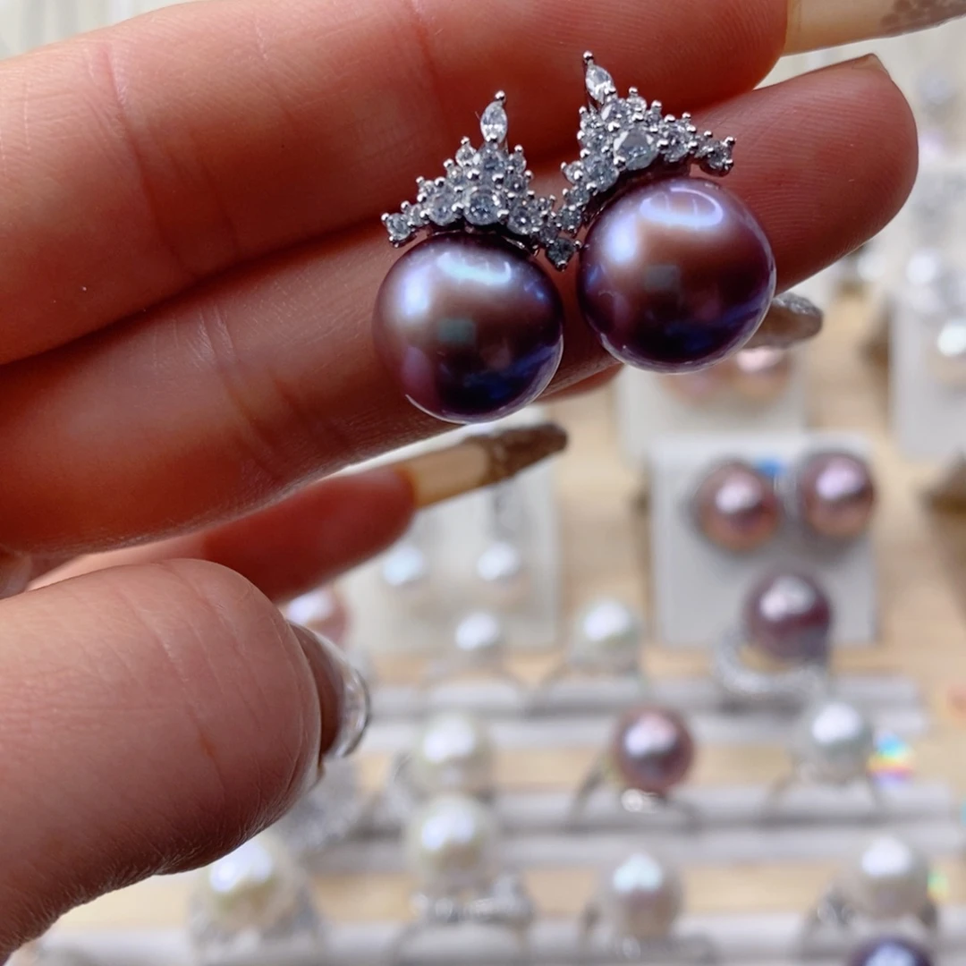 淡水珍珠耳饰合金