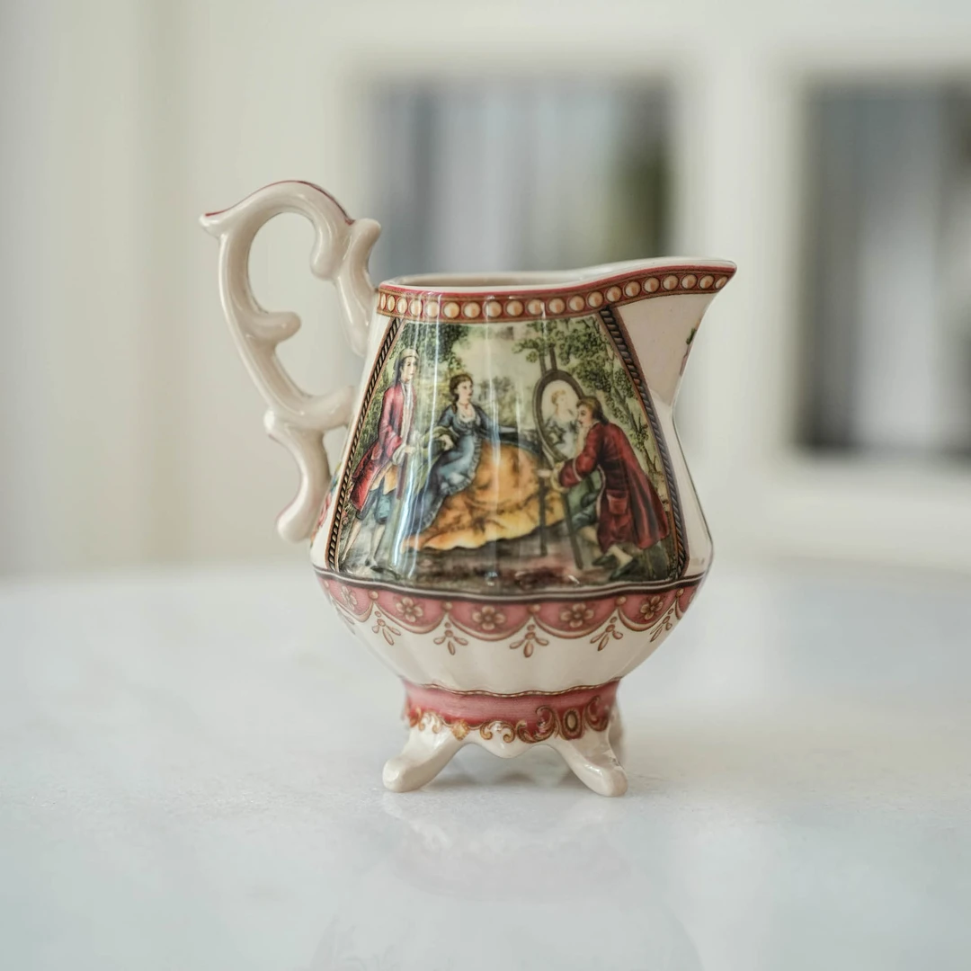 【奇居腾飞】西洋中古瓷器 法式奶壶奶罐#H2193