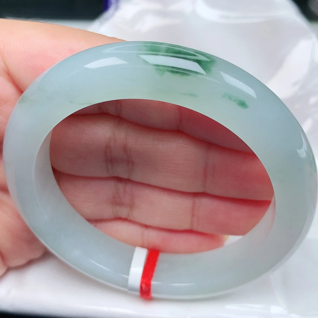 未镶嵌手镯翡翠13冰胶飘花