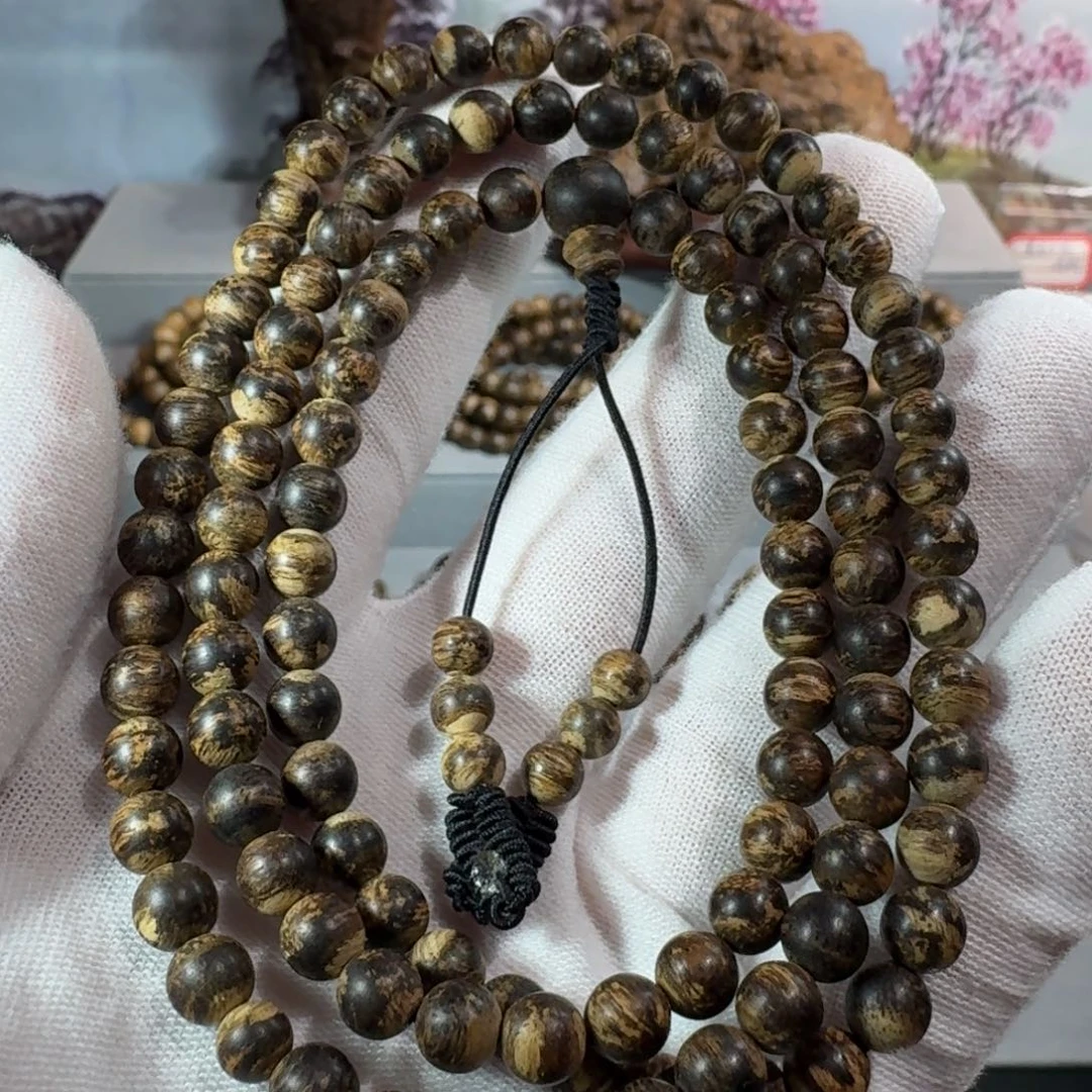 沉香沉香碎屑达拉干0.6沉水念珠16.3克