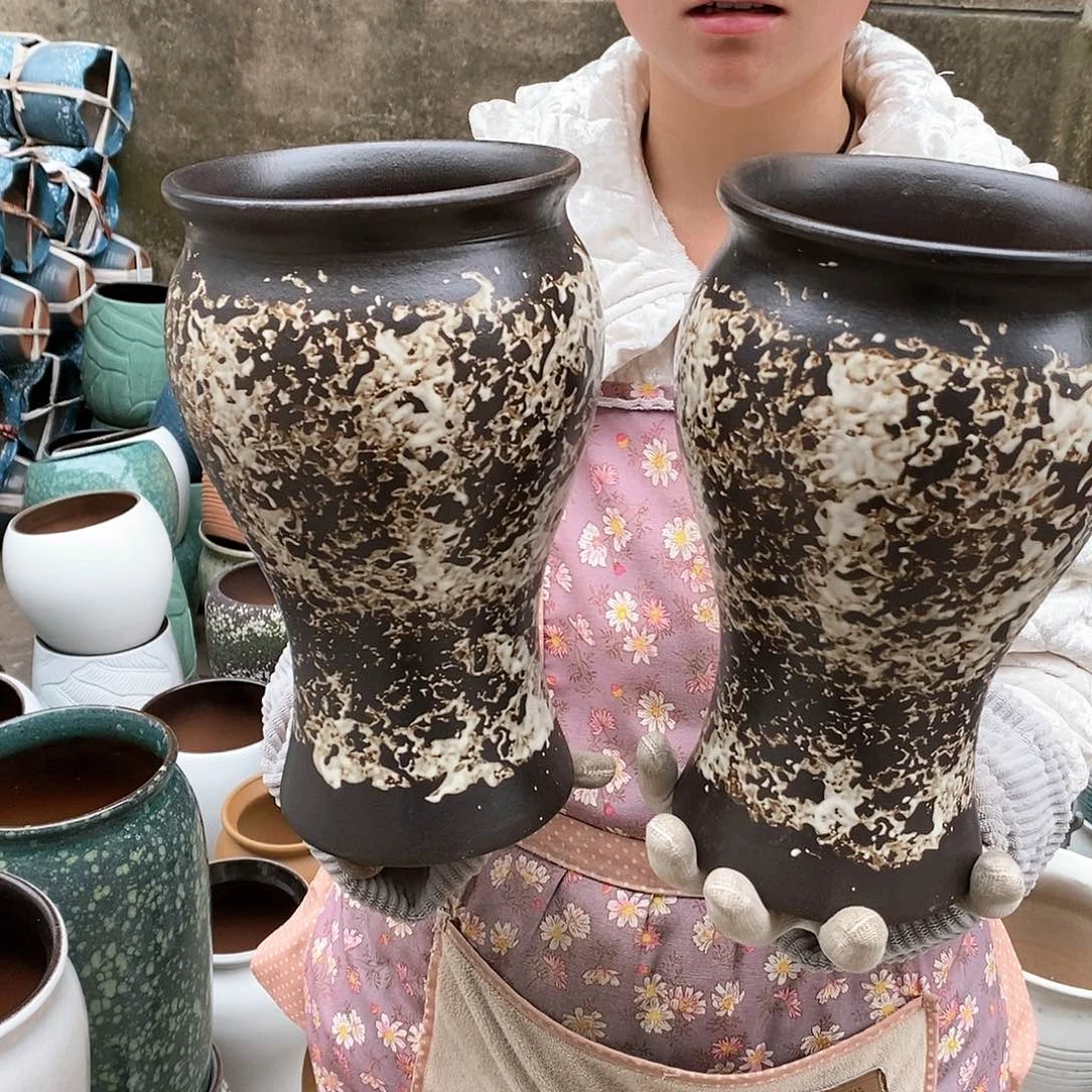 紫砂花盆正品口15高27