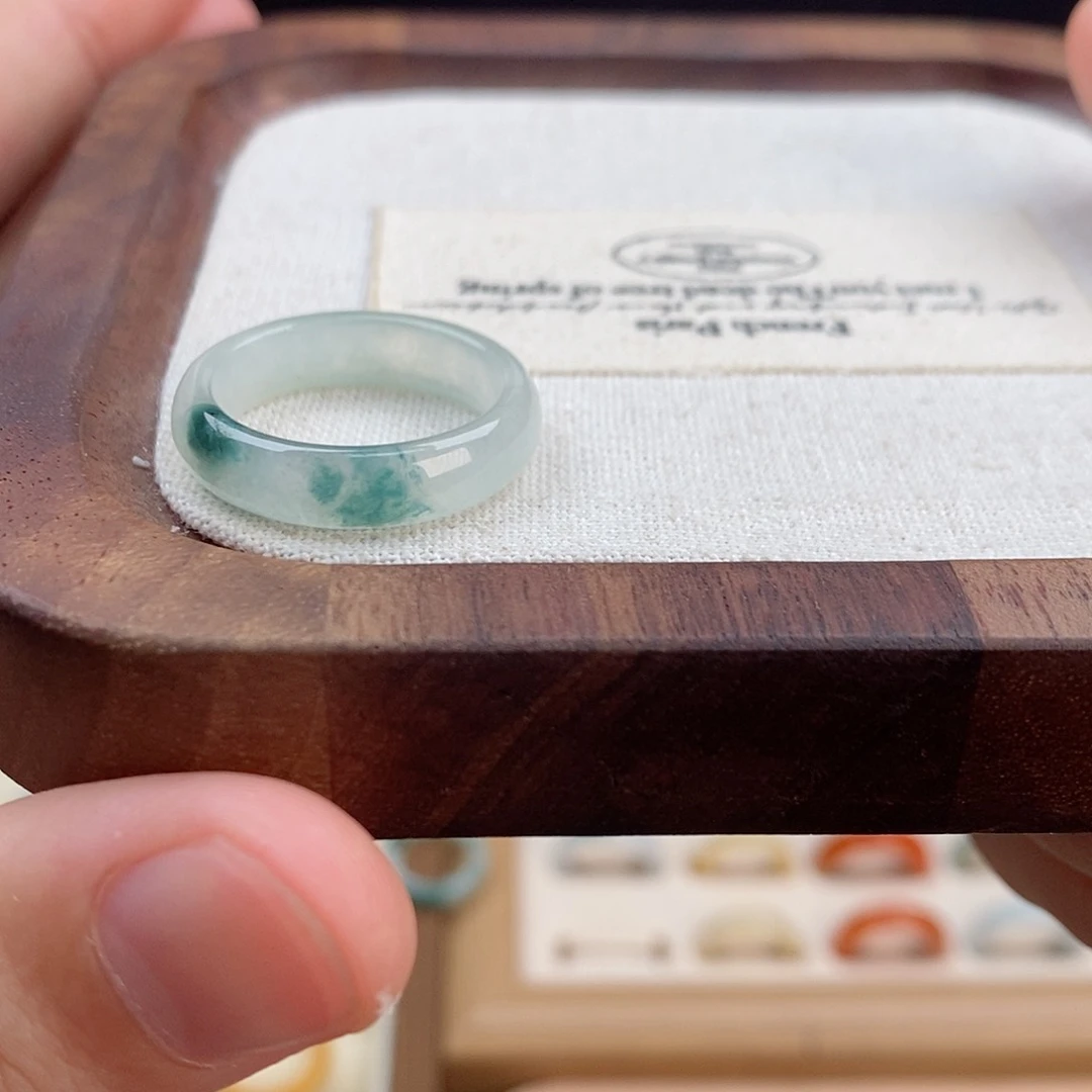 翡翠戒指未镶嵌紫*粥18号 港码19圈