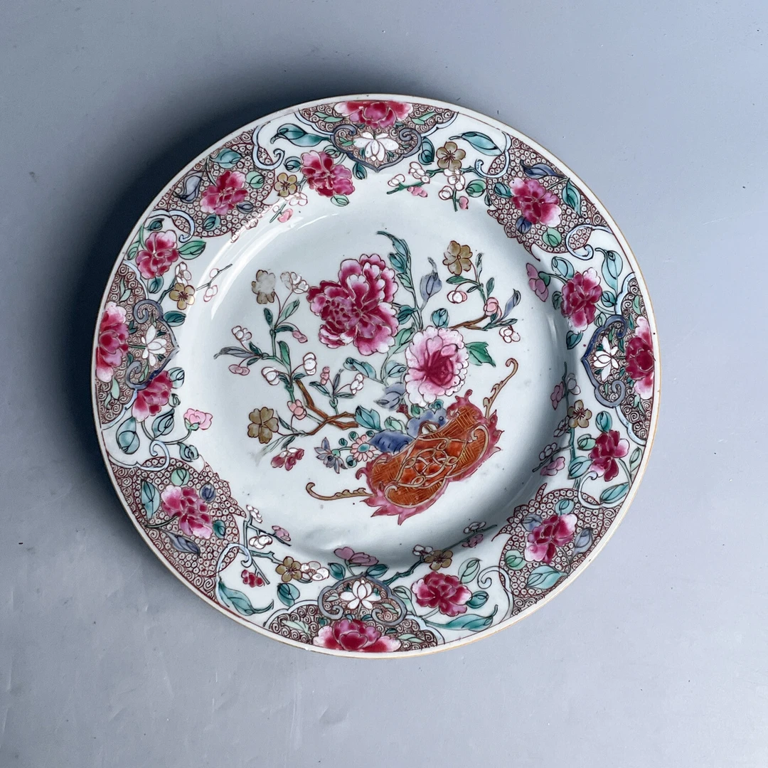 M25H7008B79 - 清雍正粉彩花卉纹盘35