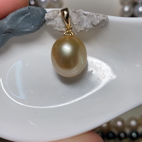 银S925镶嵌海水珍珠颈饰12.7