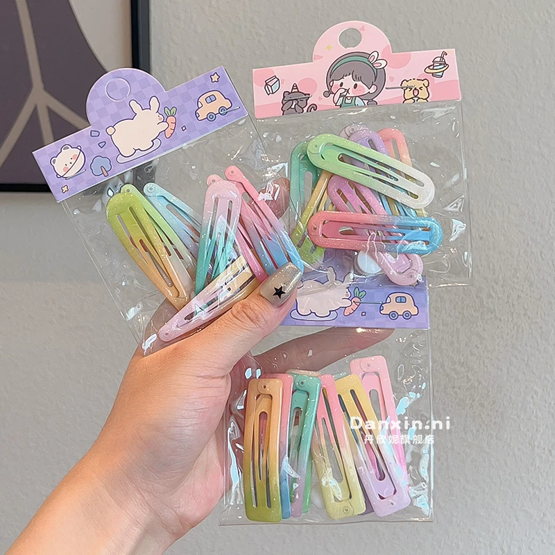 夏季儿童彩色发夹女童可爱卡通刘海侧边碎发bb夹宝宝发卡头饰发饰