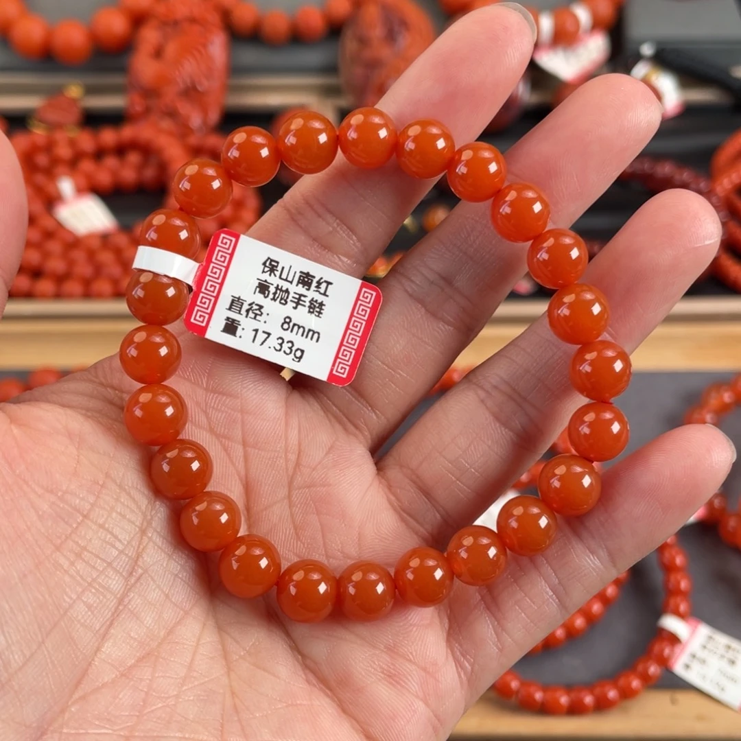 南红玛瑙未镶嵌手串8➕