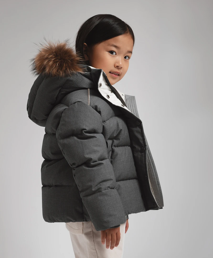 GLV-棉服专属链接俄罗斯冬季女童灰色短款