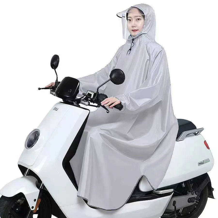 有袖雨衣电动车摩托车自行车通用雨披单人加大加厚骑行男女士雨具