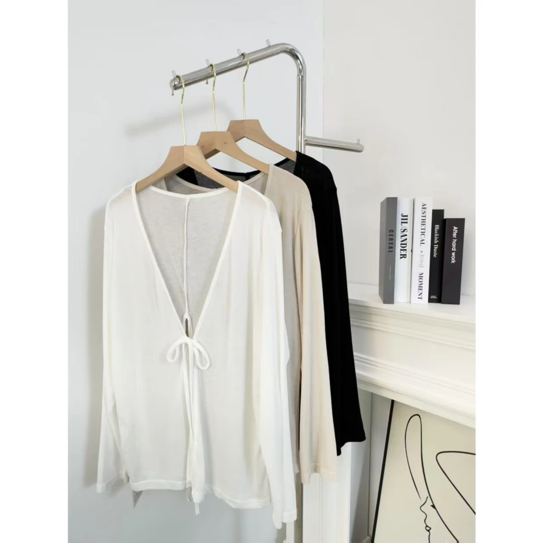 【推荐搭配】KS010夏季百搭遮肉薄款长袖开衫小披肩空调衫外套