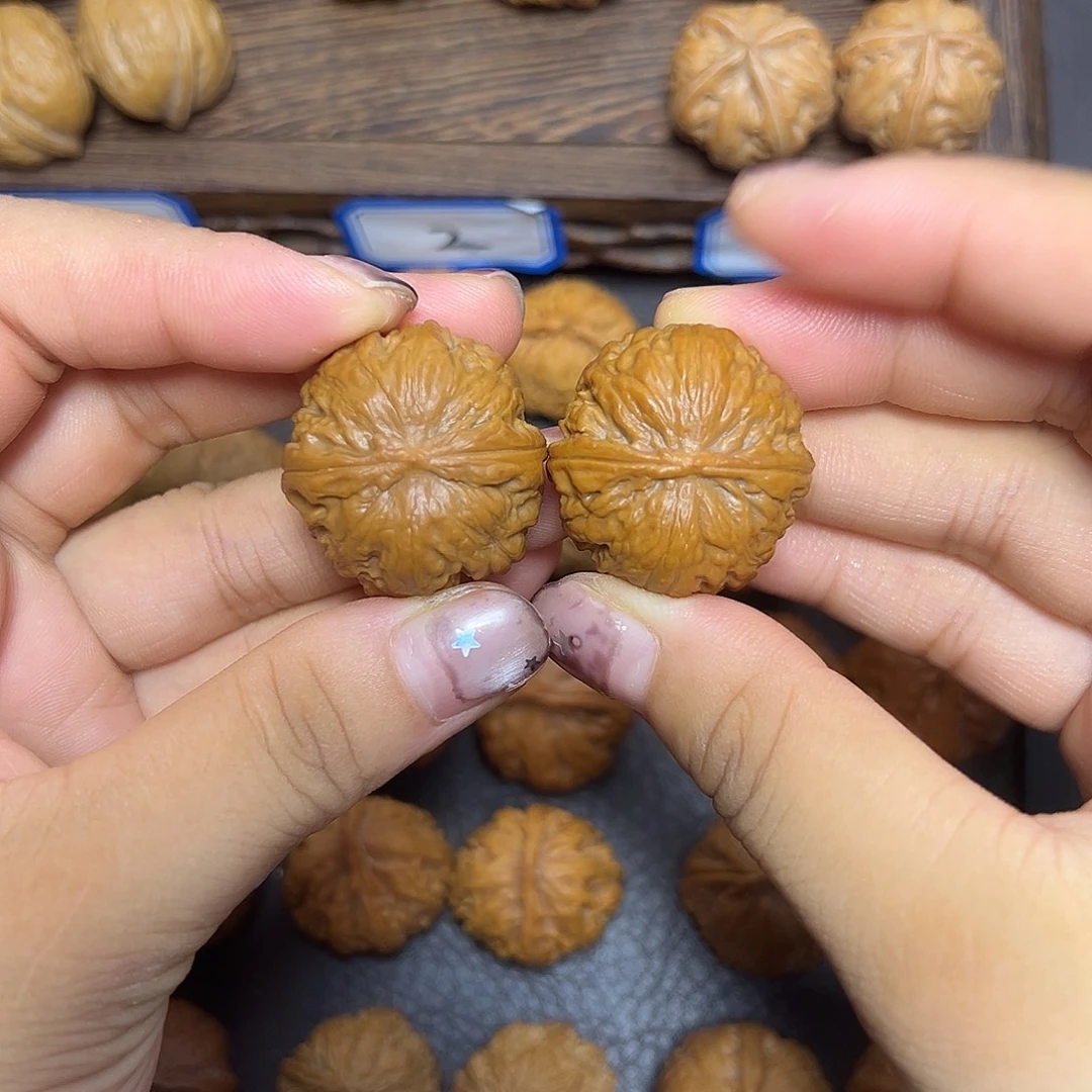 彦***文玩核桃把件矮桩磨盘30