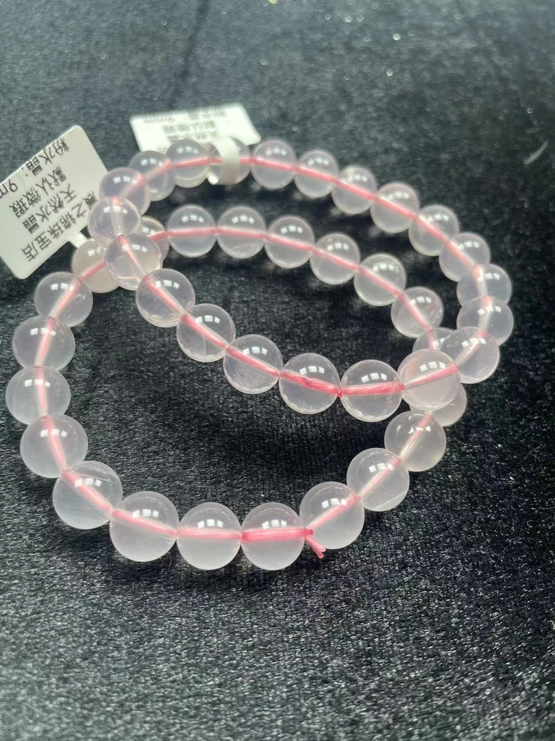 天然粉水晶手链手串小咪多样性发其一
