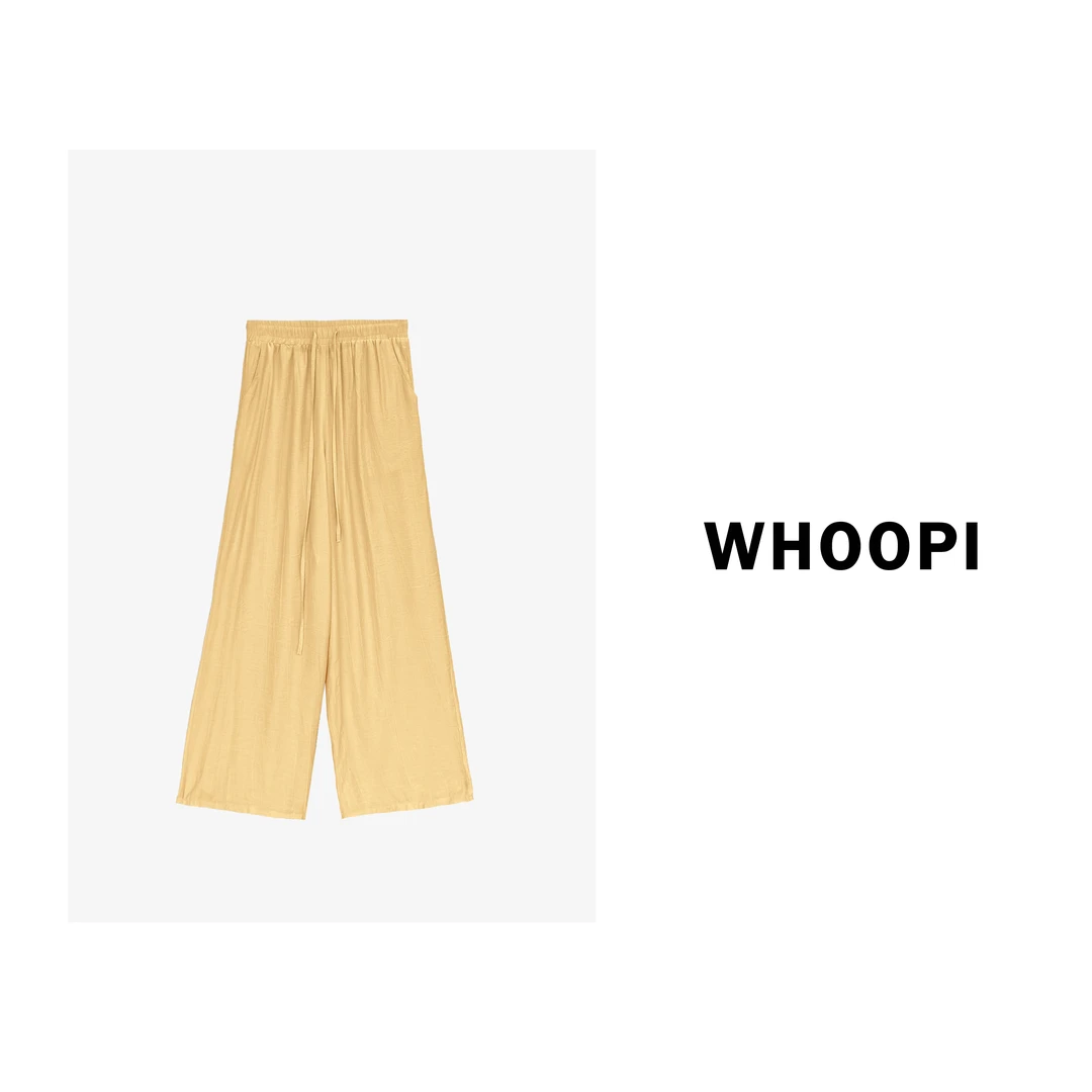 【Whoopi】【垂垂裤】松弛感休闲宽松垂坠感高腰阔腿裤
