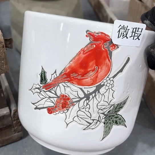 外贸尾货多肉绿植陶瓷花盆