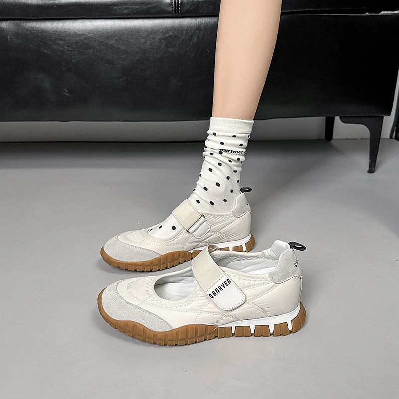 2025新款德训鞋网红同款真皮玛丽珍单鞋休闲运动小白鞋大码41-43