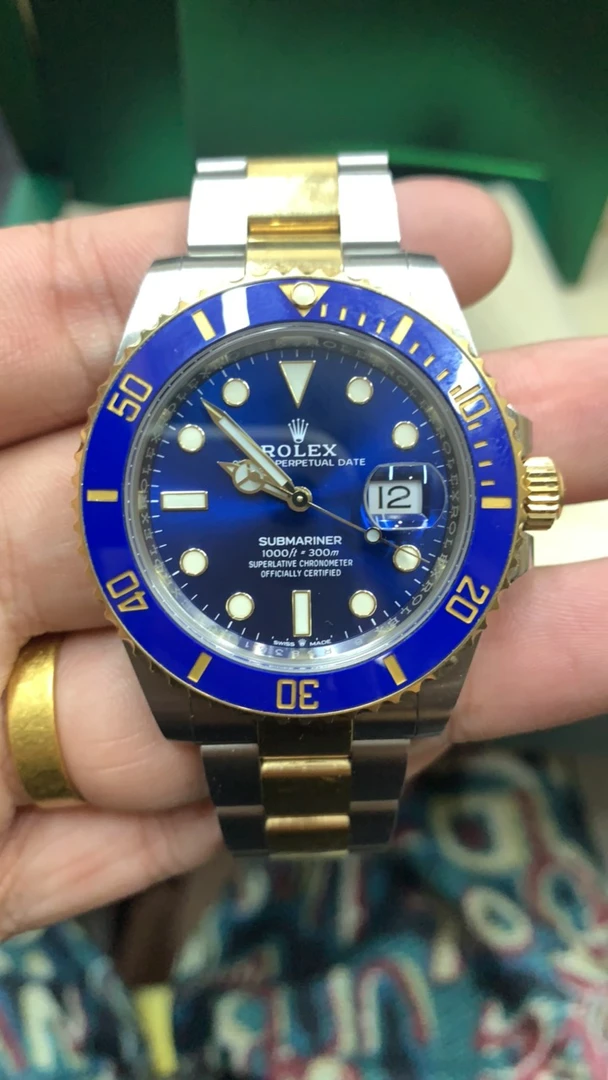 99新 Rolex/劳力士 劳力士潜航者126613间金蓝水鬼23年全套