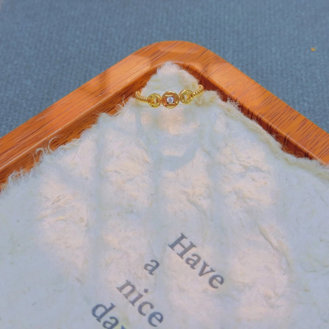 【丁老头甄选】精工钱币戒指40116