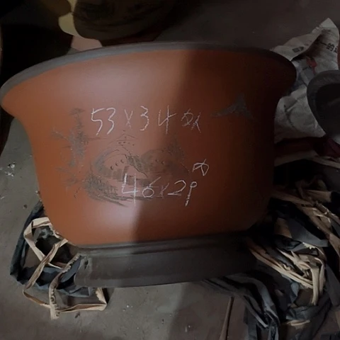 紫砂花盆大金钟盆一只