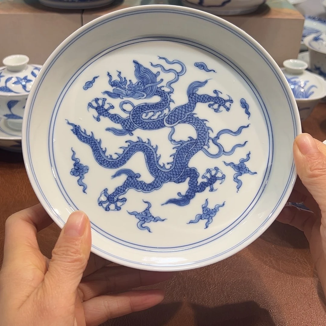 壶承马蹄龙纹壶承17厘米