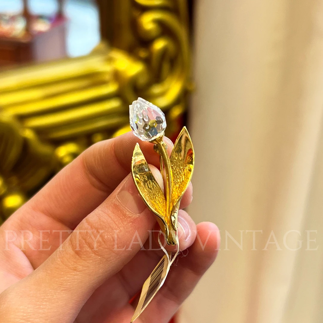 铜合金亚克力胸针 古董施家胸针22220