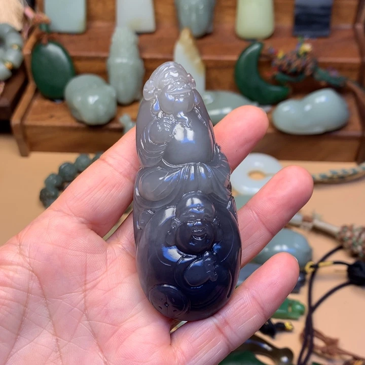 嘟***嘟和田玉未镶嵌颈饰