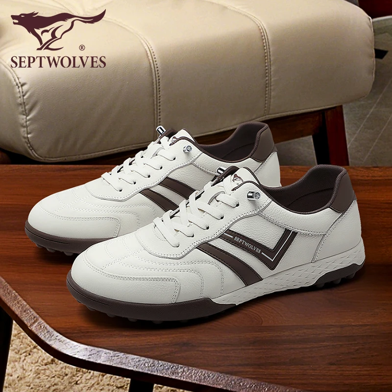 【城市通勤】七匹狼男鞋2025秋季新款商务高端真皮鞋子休闲德训鞋