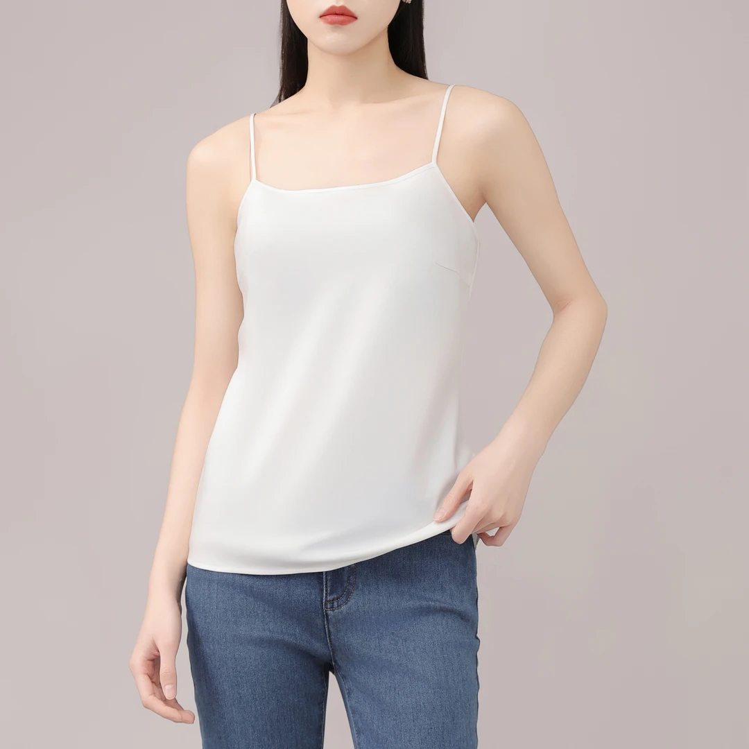 AMASS/阿玛施桑蚕丝基础简约百搭显瘦内搭上衣吊带背心女5300463