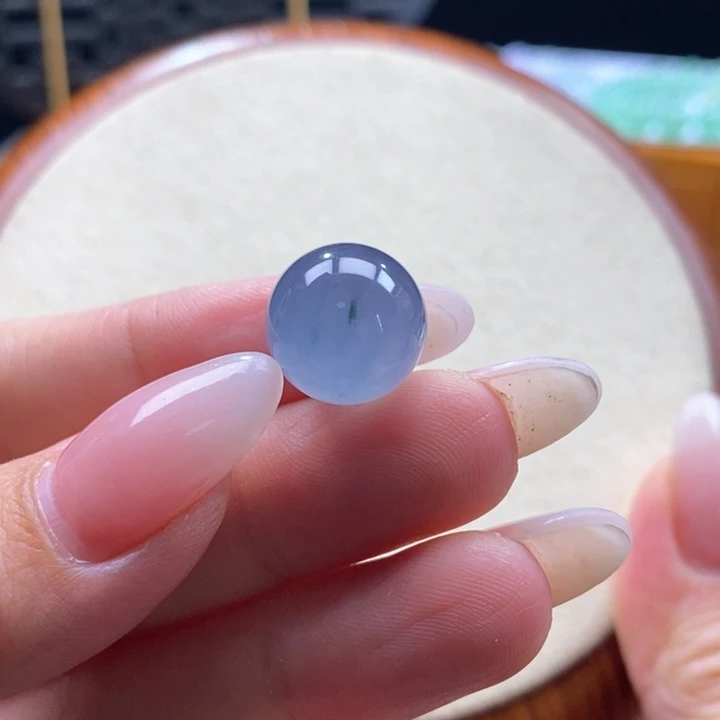 翡翠未镶嵌颈饰翡翠蓝紫色珠