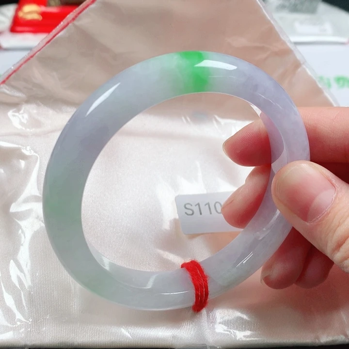 未镶嵌手镯翡翠缅甸天然A货翡翠手镯S1103圈口59