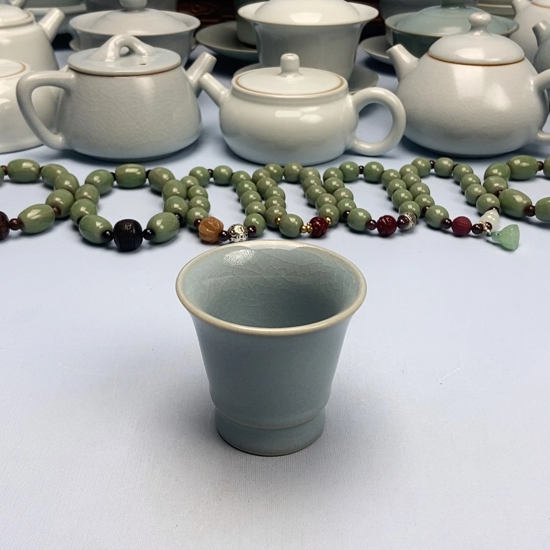 杯天蓝釉闻香杯原矿原釉原产地