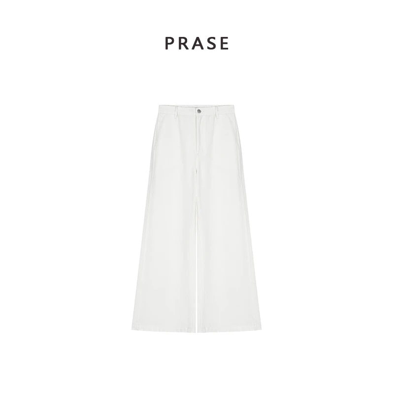 PRASE·噜【简约分享】微胖轻奢设计款春女百搭天丝棉牛仔裤PR503E22