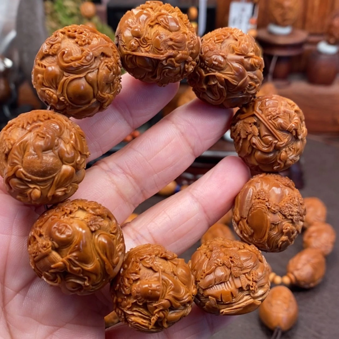 【闪购商品】橄榄核吊坠风景八仙祝寿