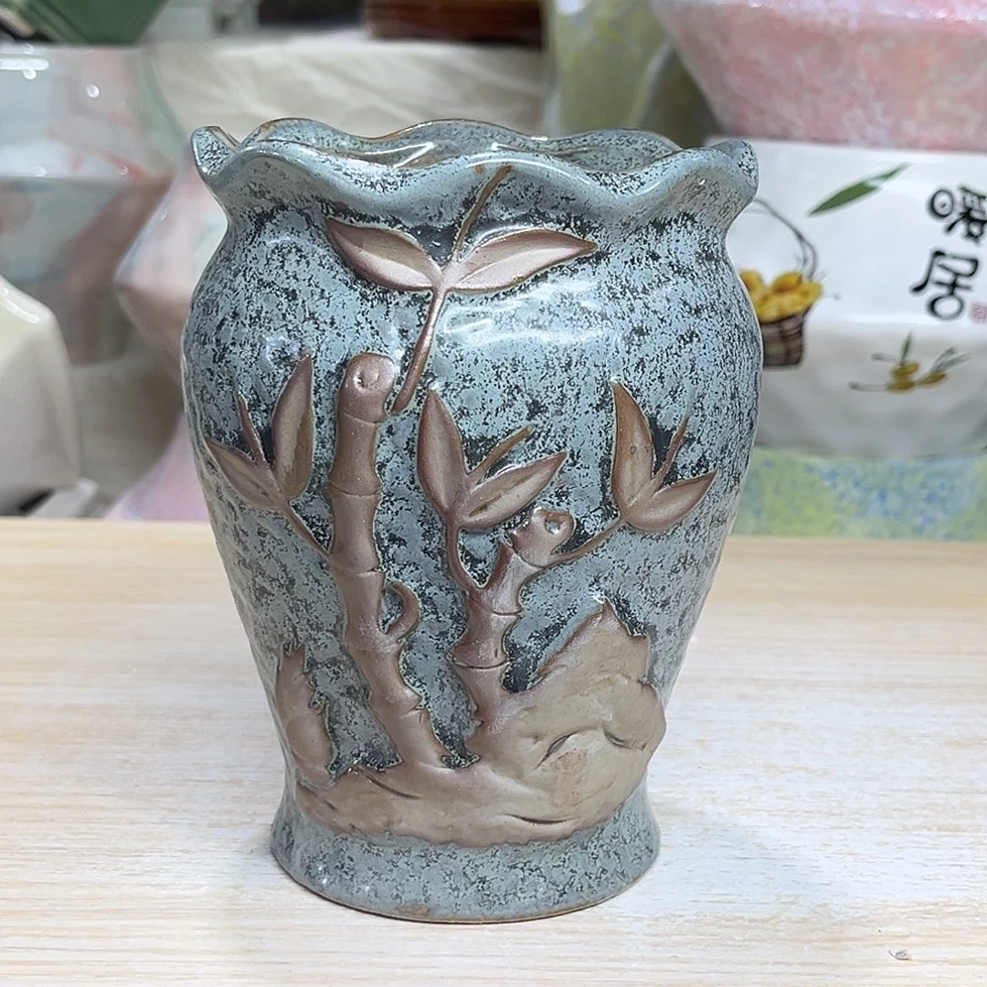 陶瓷绿植多肉微瑕花盆外口径：9*13