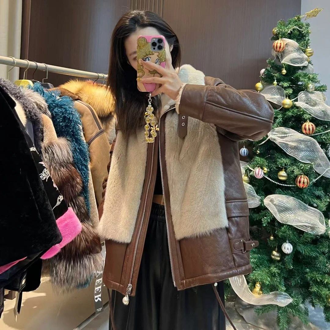 实体清货！皮毛一体外套77874FE