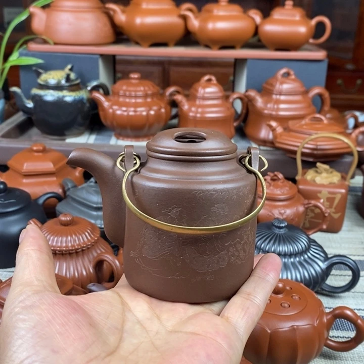 紫砂茶壶洋桶220-320CC原矿老紫泥特价