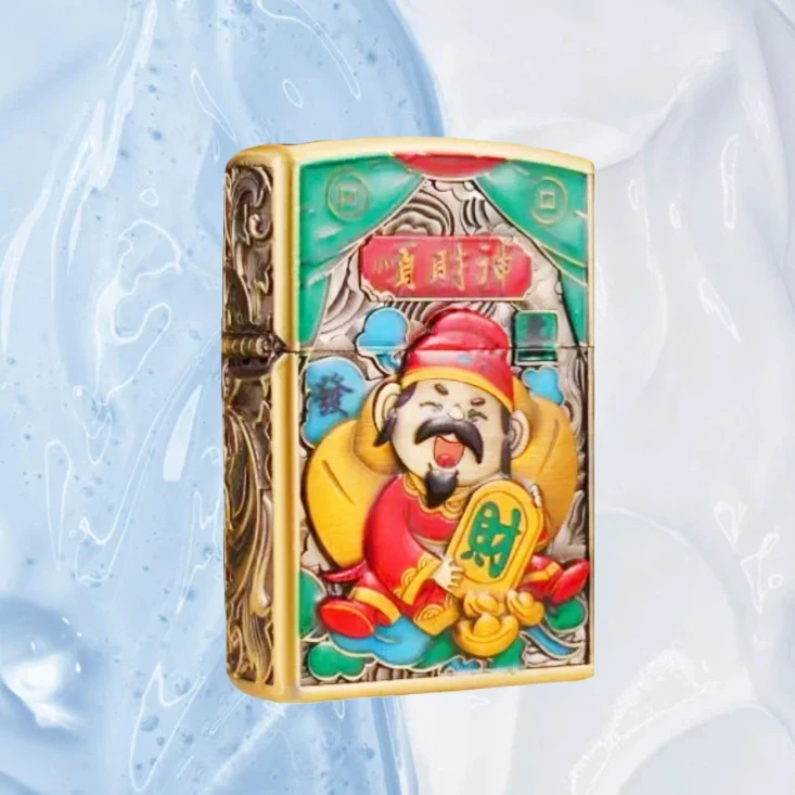 ZORRO佐罗青铜夜光顺财神防风打火机男士送男友达人无油