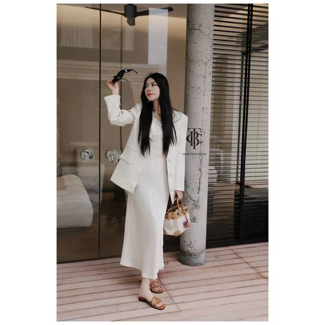 无领毛边西装外套