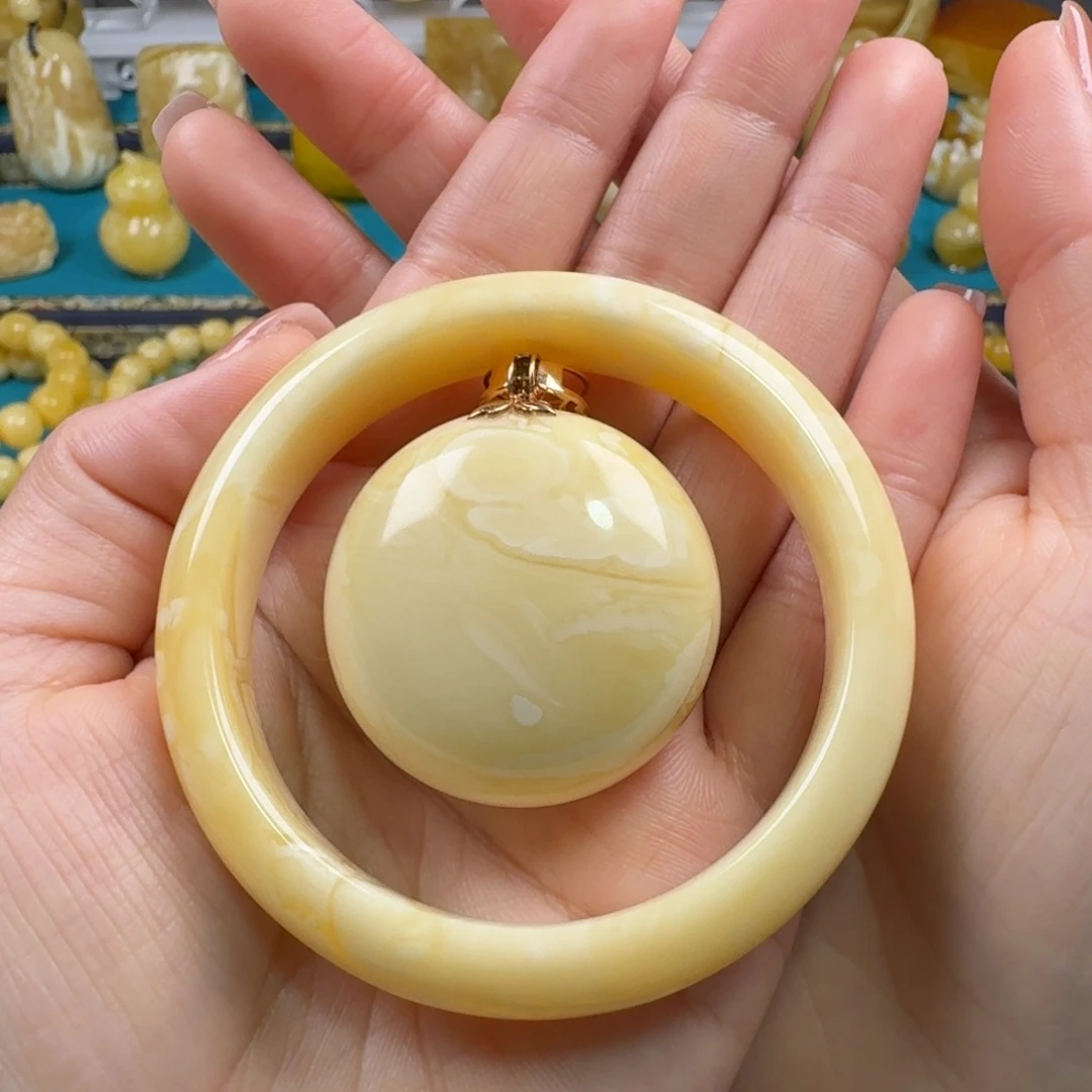 琥珀未镶嵌手链同料