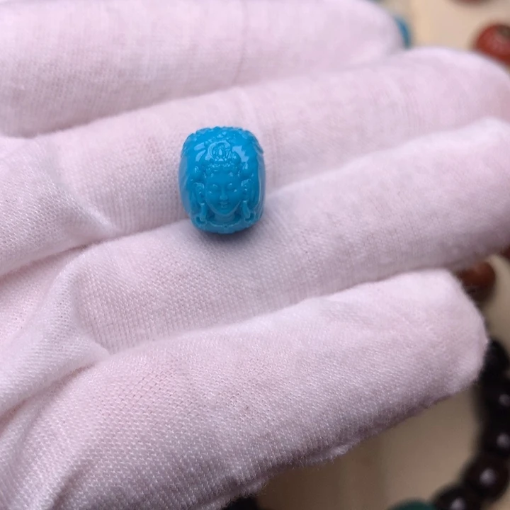 绿松石未镶嵌绿松石度母12.4