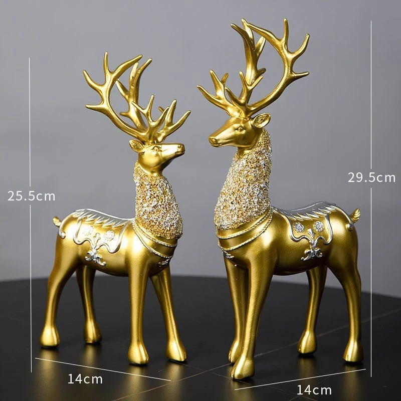 招财鹿酒柜装饰品摆件