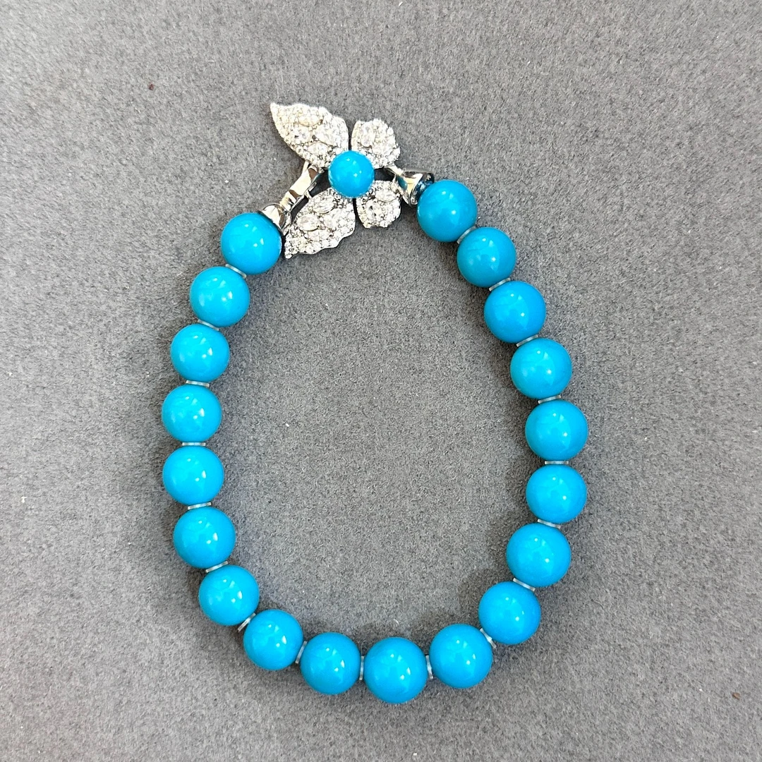 【米迦珠宝】天然美松8mm+蝴蝶手串