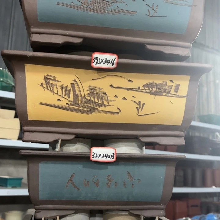 紫砂花盆128-4。